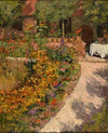 Pergola ; jardin fleuri