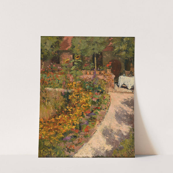 Pergola ; jardin fleuri by Louis Abel-Truchet