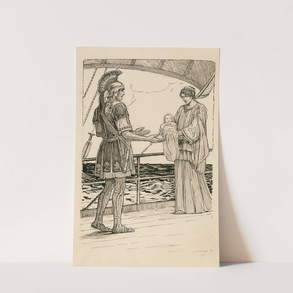 Pericles, Prince of Tyre. Here is all that is left alive of your dead queen – a little daughter (1917-1918) by Louis Rhead