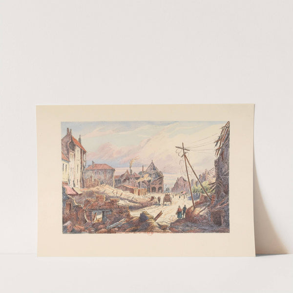 Péronne – Place de l’Hotel-de-Ville (1920) by E. Tatin