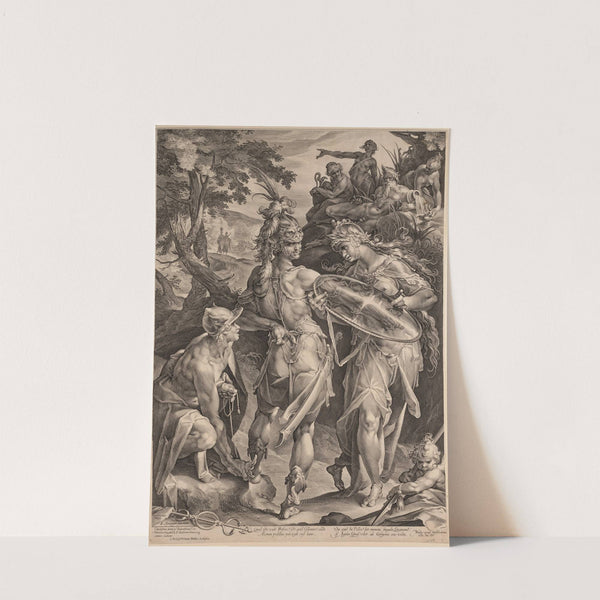 Perseus, armed, to free Andromeda (1604) by Bartholomaeus Spranger