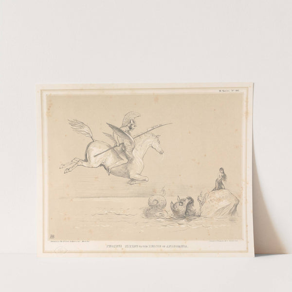 Perseus Flying to the Rescue of Andromeda by John Doyle