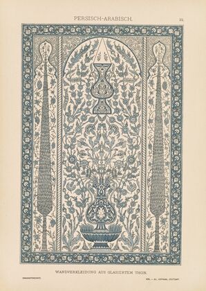 Persisch-Arabisch – Wandverkleidung aus Glasiertem Thon (1887)