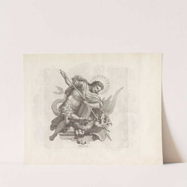 Personificaties van het Deugdelijk bestaan Christus verslaat het kwaad (1673-1743) by Robert van Audenaerde