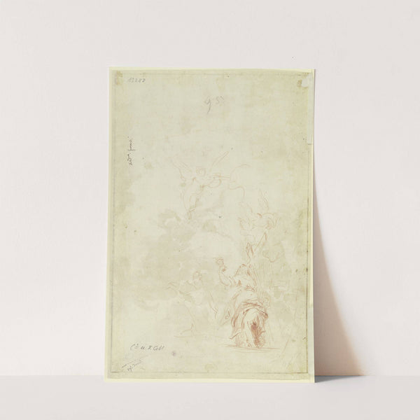 Personifikation des Glaubens (Fides) mit drei Engeln (ca 1735-1740) by Giovanni Antonio Guardi