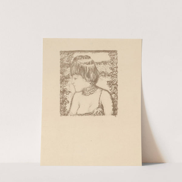 Personnage féminin en buste, variante pour Daphnis et Chloé (1902) by Pierre Bonnard