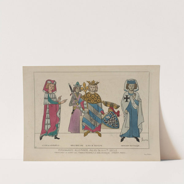 Personnages Allemands. Milieu du XIVme siecle by Raphaël Jacquemin