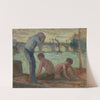 Personnages en bord de Seine by Maximilien Luce