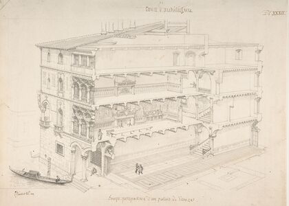 Perspectival Cross-Section of a Venetian Palace