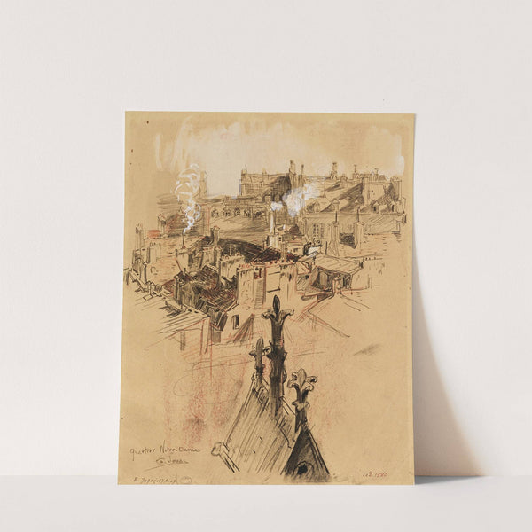 Perspective de toits dans le quartier de Notre-Dame by Charles Jouas