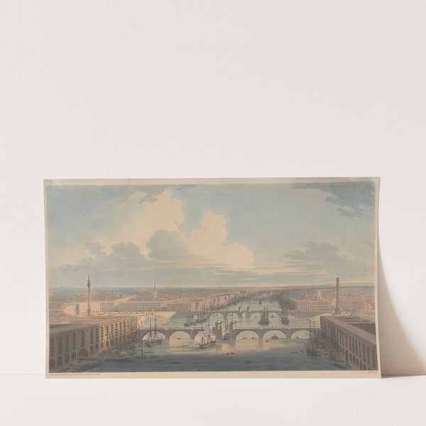 Perspective Sketch Illustrating a Design on the Improvement of the Port of London (ca. 1800) by George Dance