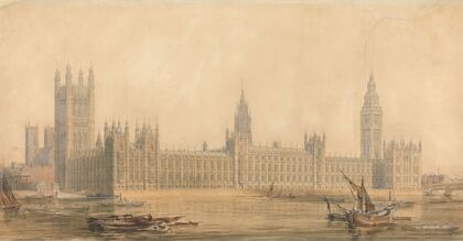 Perspective View; the New Houses of Parliament