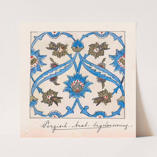 Perzisch-Arabische florale tegelversiering by Johanna van de Kamer
