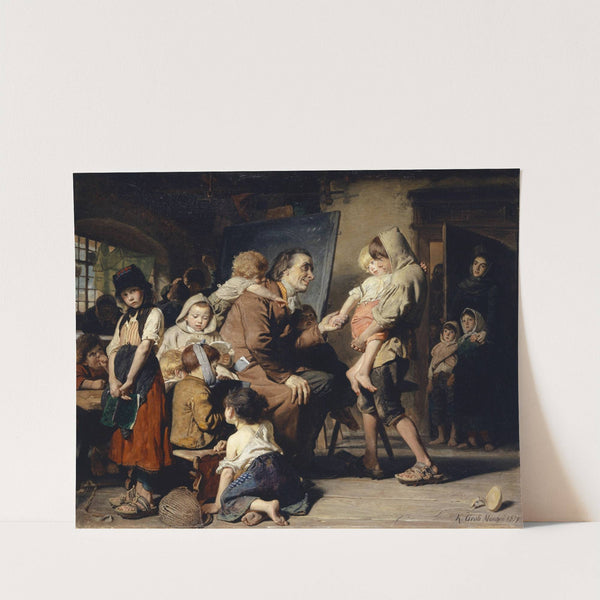 Pestalozzi With The Orphans Of Stans (1879) by Konrad Grob