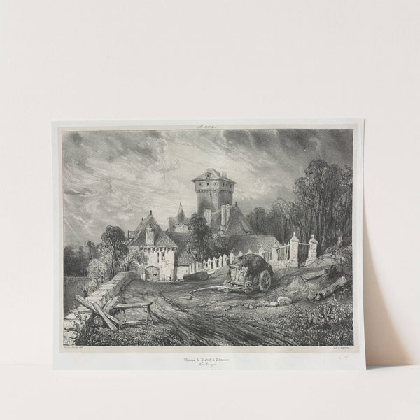 Pesteil Chateau at Polminhac (1832) by Eugène Isabey