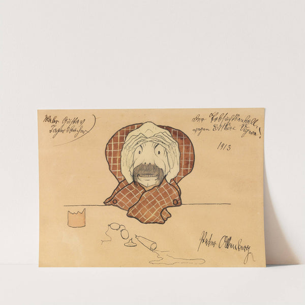 Peter Altenberg, Karikatur (1913) by Gustav Jagerspacher