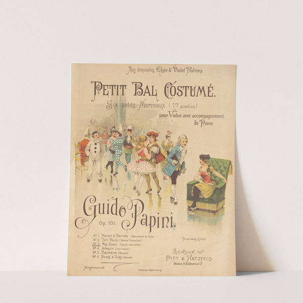 Petit bal costumé, six petits morceaux pour violon avec accompaniment de piano par Guido Papini by Pitt & Hatzfeld