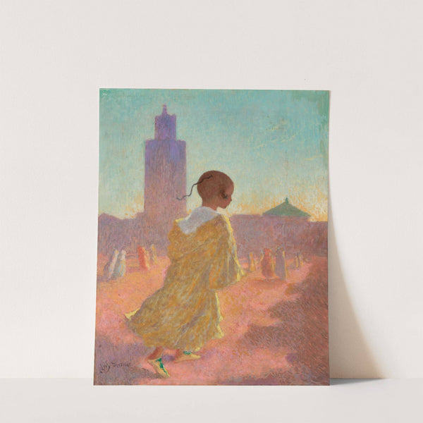 Petit enfant dans la cour d’une mosquée by Lucien Lévy-Dhurmer