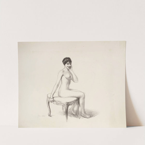 Petit nu assis sur un tabouret (1912) by Jean Veber