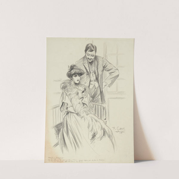 Petite femme prévoyante – Mon cher Edmond tu sais combien je t’aime, aussi depuis que tu fais de l’auto, je ne suis pas (1906) by Fernand Louis Gottlob