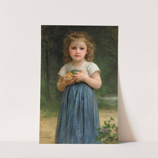 Petite fille tenant des pommes dans les mains (1895) by William Bouguereau