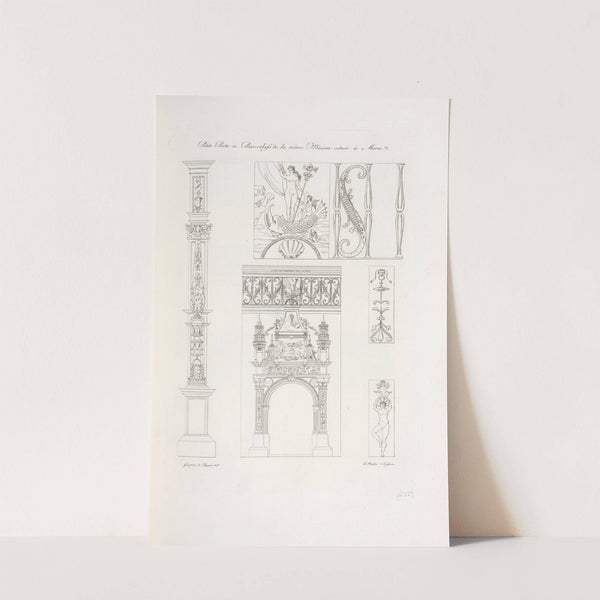 Petite porte et bas-reliefs de la même maison située à Moret. by Nicolas Xavier Willemin