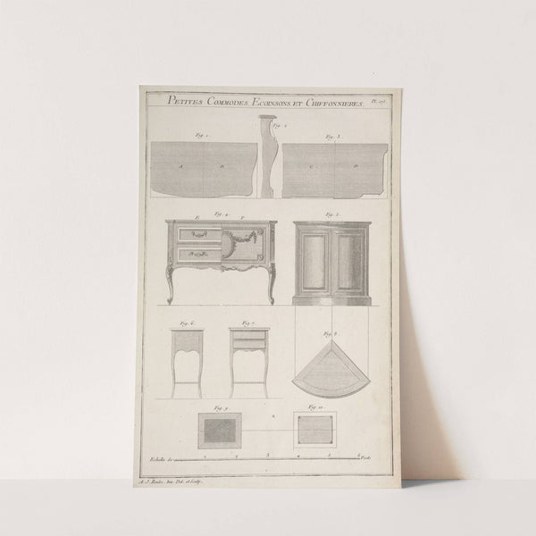 Petites commodes, ecoinsons, et chiffonnieres. by André Jacob Roubo