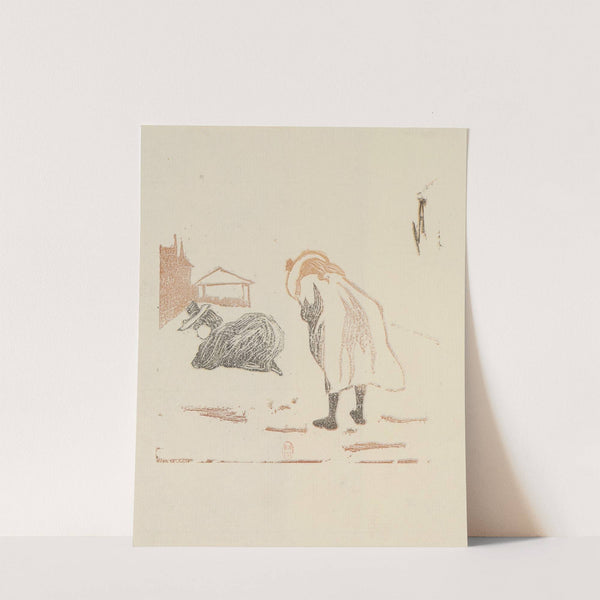 Petites filles sur la plage de Villers (1896) by Amédée Joyau