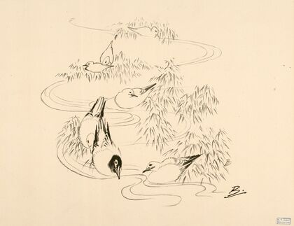 Petites mouettes dans l’eau. (1866 - 1878)