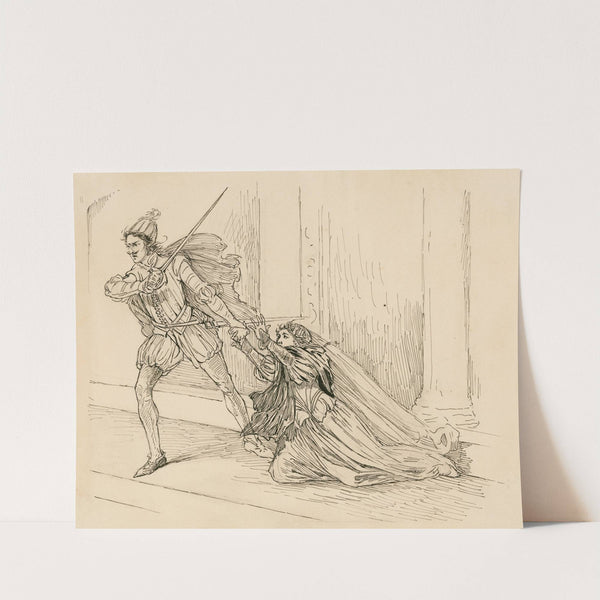 Petrucio bears off his bride (1917-1918) by Louis Rhead