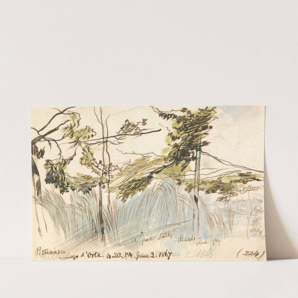 Pettenasco, Lago d'Orta, 4-20 pm, 2 June 1867 by Edward Lear