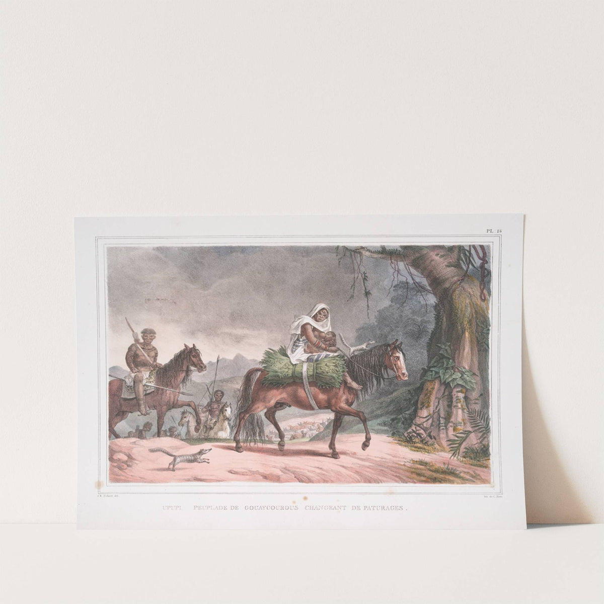 Peuplade de Gouaycourous changeant de pâturages by Jean Baptiste Debret