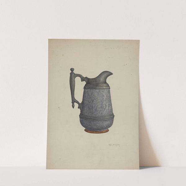 Pewter and Ceramic Pitcher by Helen Bronson