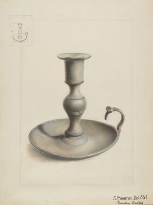 Pewter Candle Holder — size preview