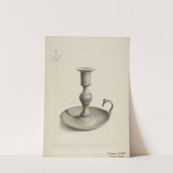 Pewter Candle Holder by Samuel Fineman
