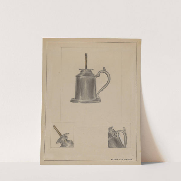 Pewter Fluid Lamp by Francis Law Durand