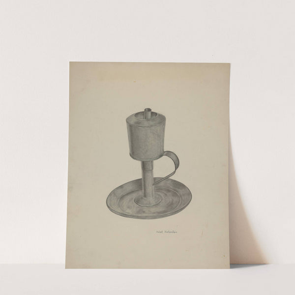 Pewter Grease Lamp by Violet Hartenstein