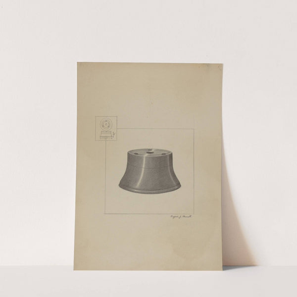 Pewter Inkwell by Eugene Barrell