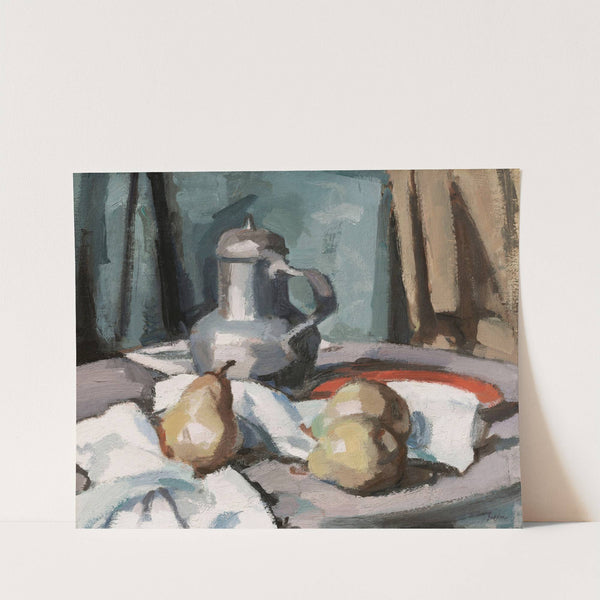 Pewter Jug and Pears by Samuel John Peploe