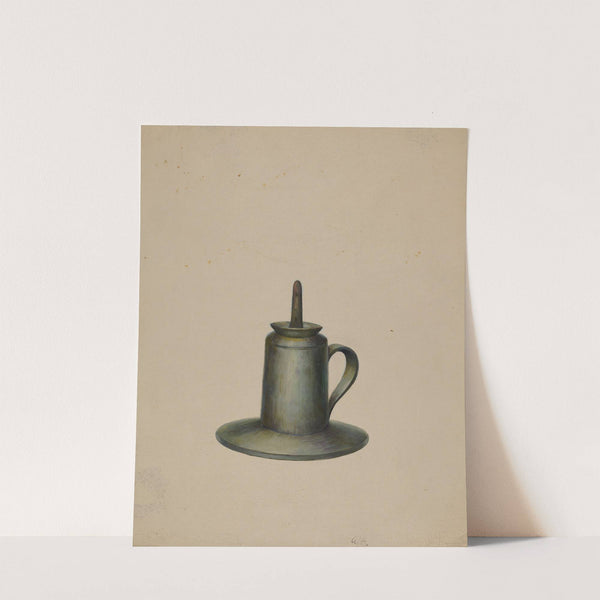 Pewter Oil Lamp by Walter Hochstrasser