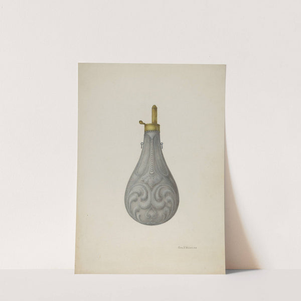 Pewter Powder Flask (c. 1939) by George V. Vezolles