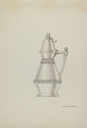 Pewter Syrup Jar