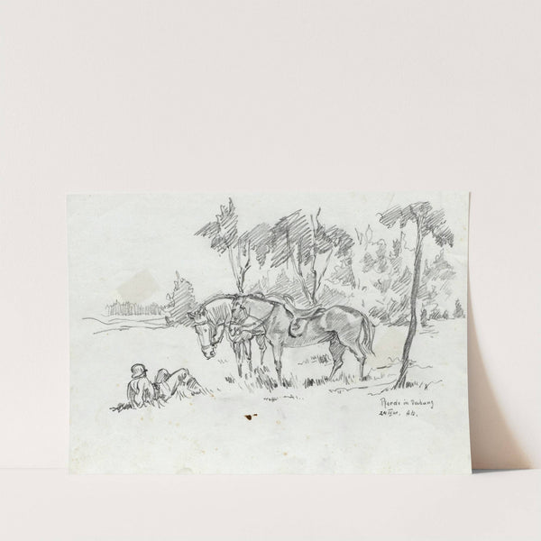 Pferde in Deckung (1941) by August Kratzer