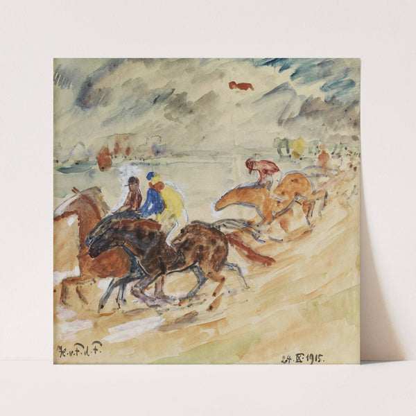 Pferderennen am Strand (1915) by Hans von Faber du Faur