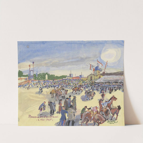 Pferderennen in der Freudenau (1947) by Oskar Laske