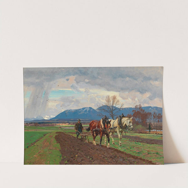 Pflügender Bauer by Otto Strützel