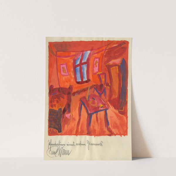 Phantasien eines roten Zimmers by Karl Wiener