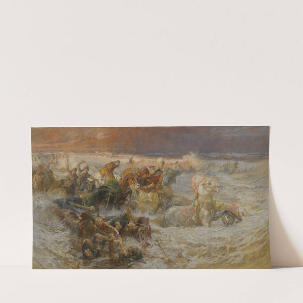 Pharaoh And His Army Engulfed By The Red Sea (1900) by Frederick Arthur Bridgman