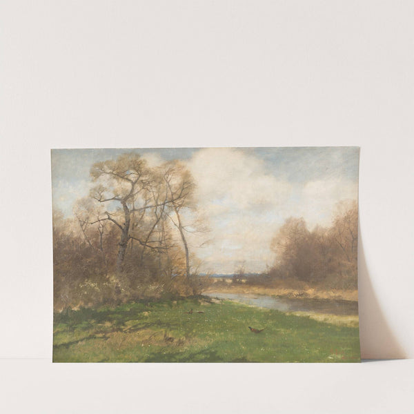 Pheasant by the riverside by August Fink