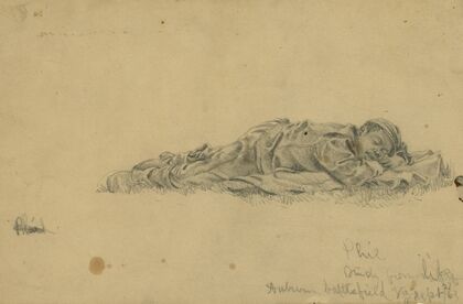 Phil, study from life, Auburn battlefield, Va.